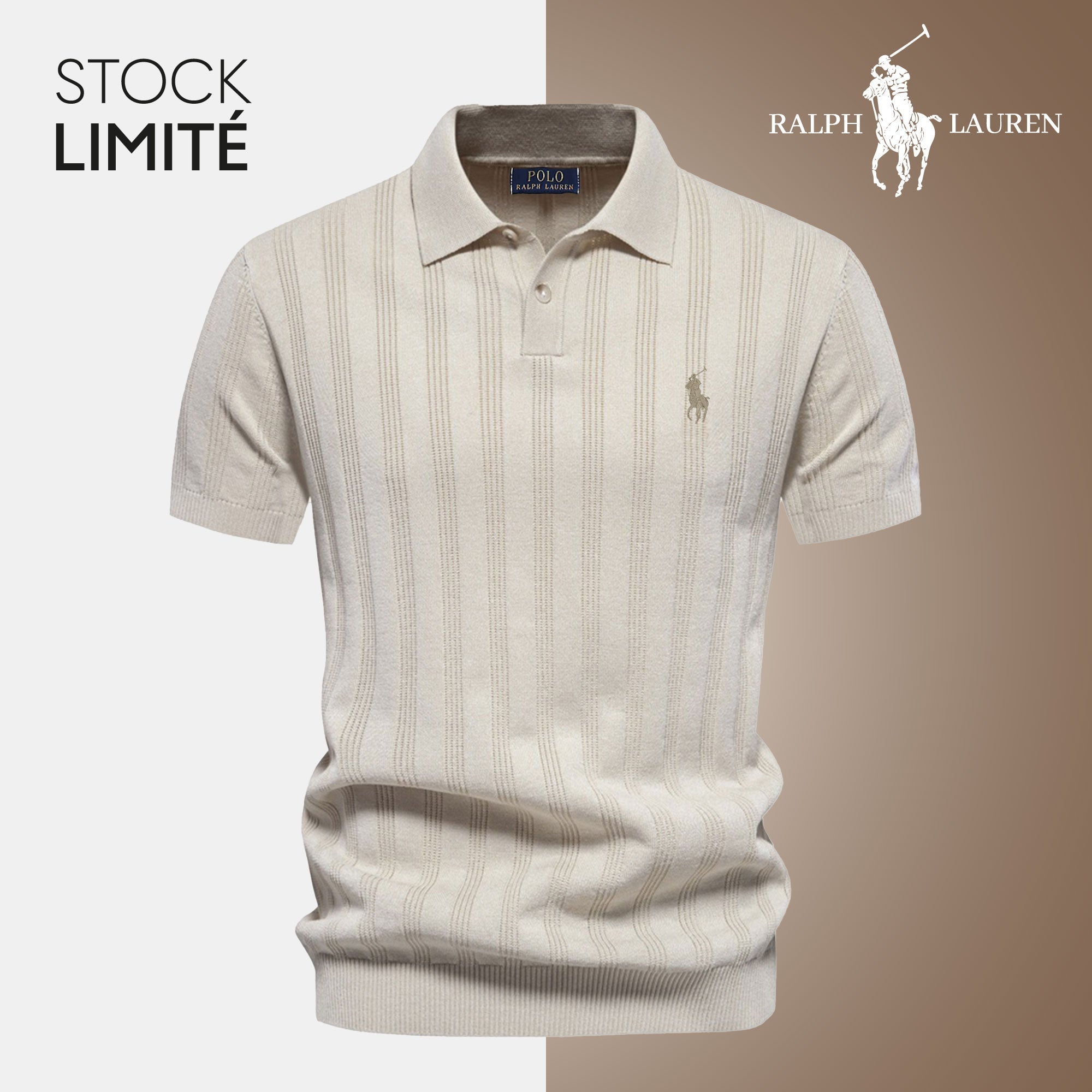 Polo en maille texturée pour homme RL