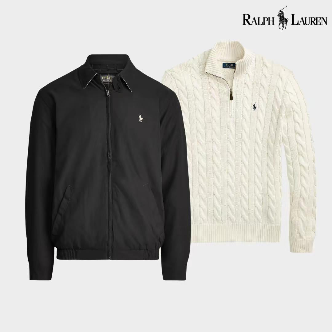 Ensemble R&L : Blouson aviateur + Pull à col zippé offert
