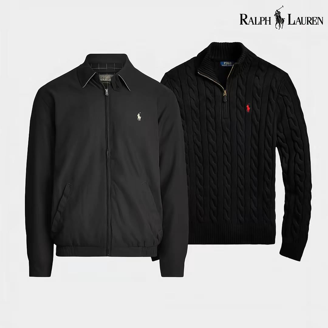 Ensemble R&L : Blouson aviateur + Pull à col zippé offert