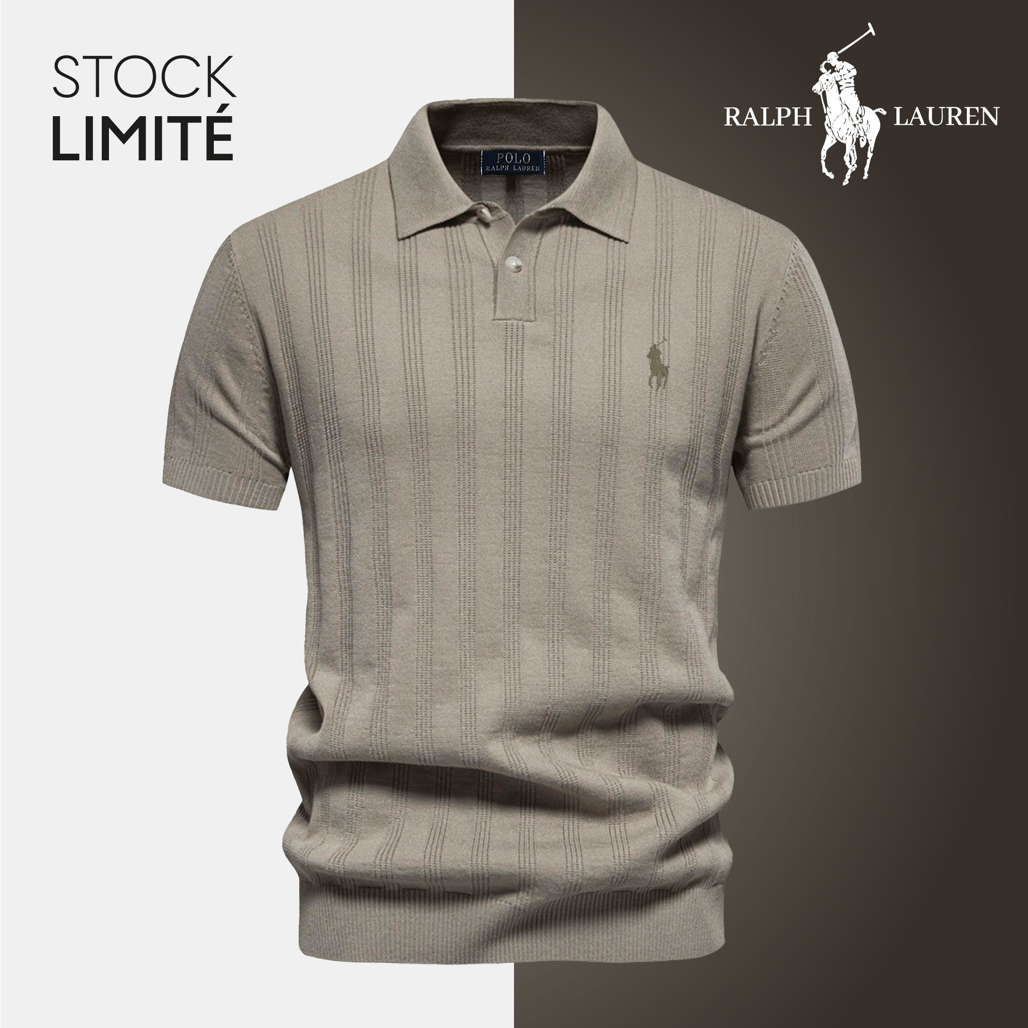 Polo en maille texturée pour homme RL