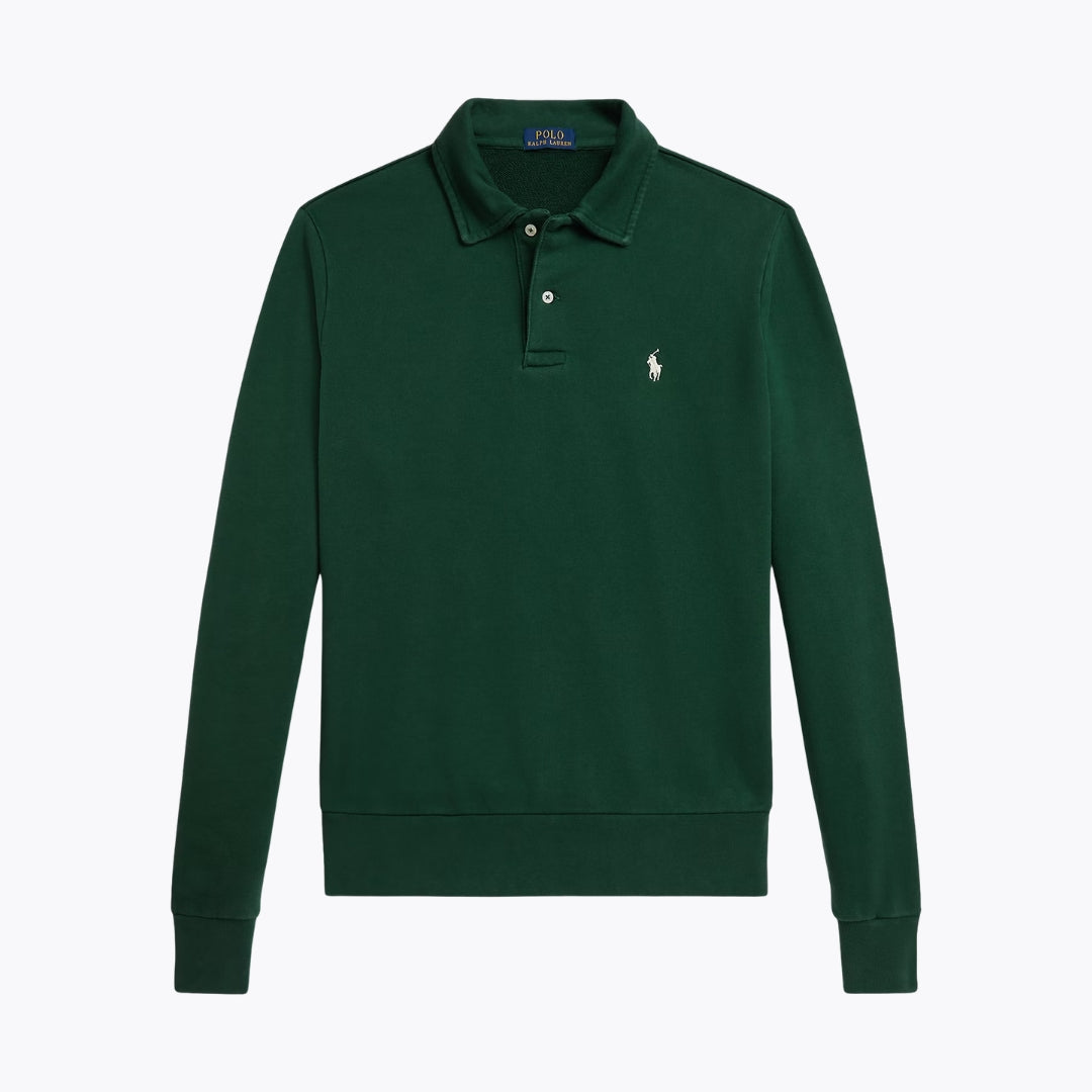 Sweat-shirt à col en polaire bouclée RL