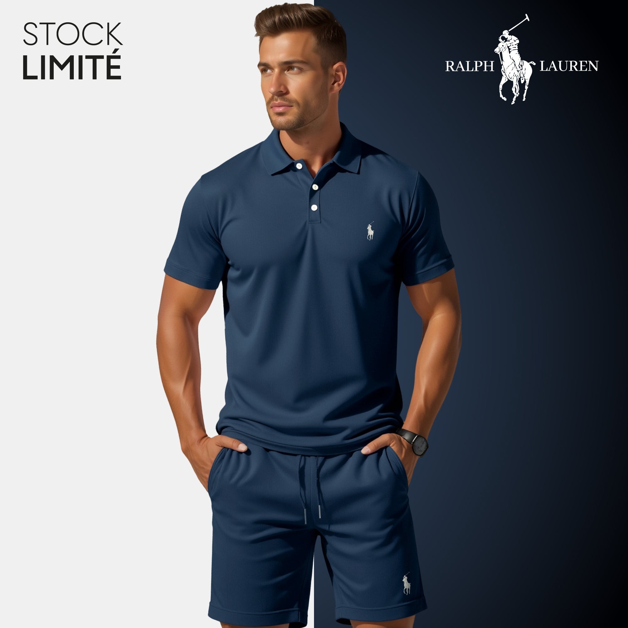 Ensemble polo et short RL pour homme | Édition limitée
