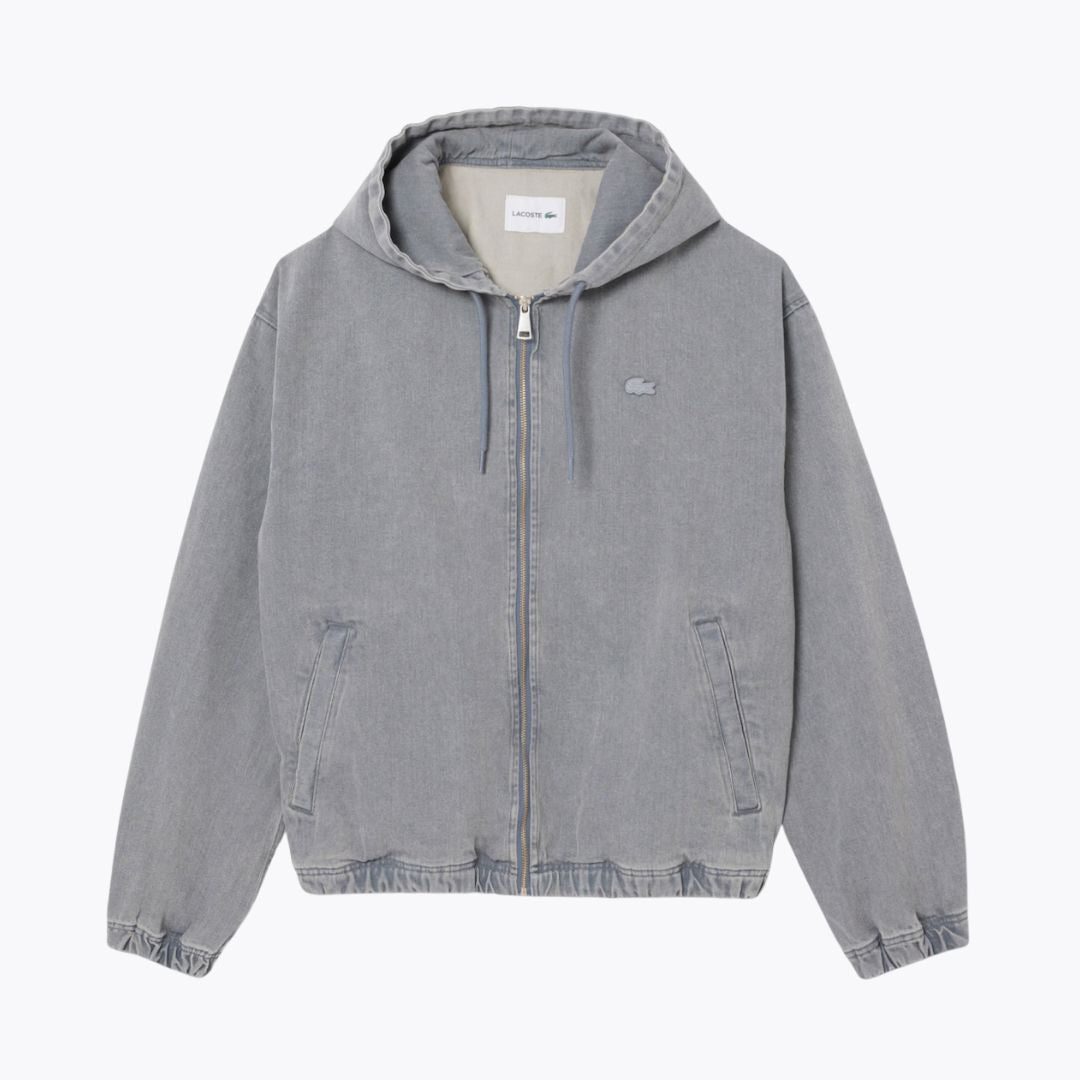 Veste à capuche en denim effet délavé LC