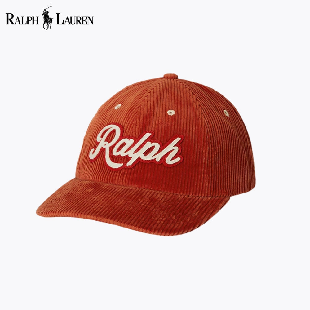 Casquette en velours côtelé avec logo RL