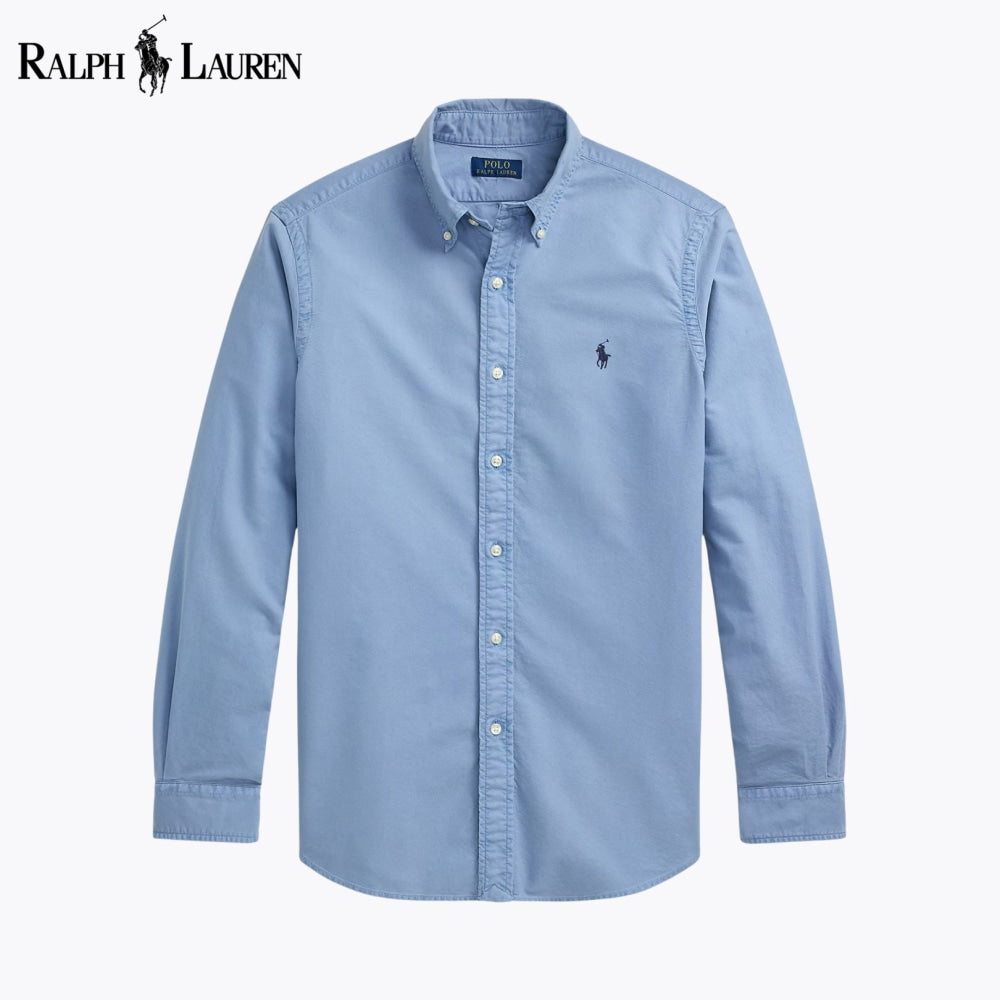 Chemise Oxford teinte en pièce RL coupe slim