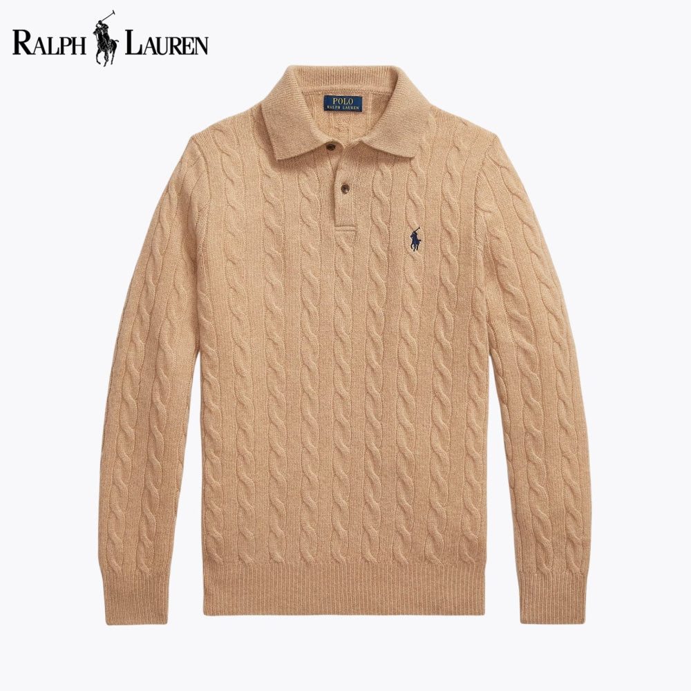 Pull en laine et cachemire RL à torsades