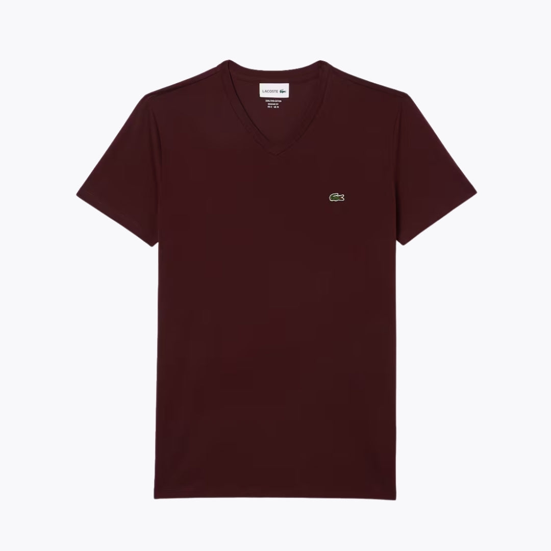 T-shirt léger en coton Pima à col en V LC
