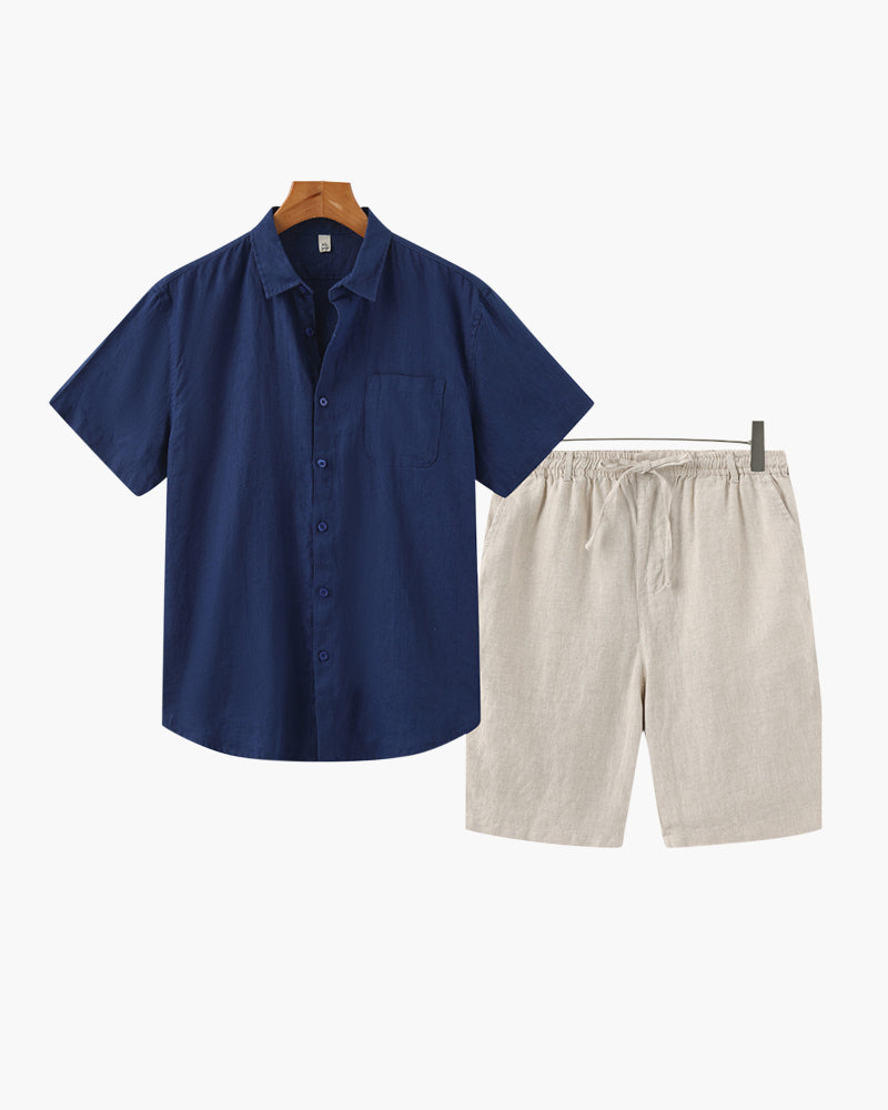 Ensemble en lin (short)