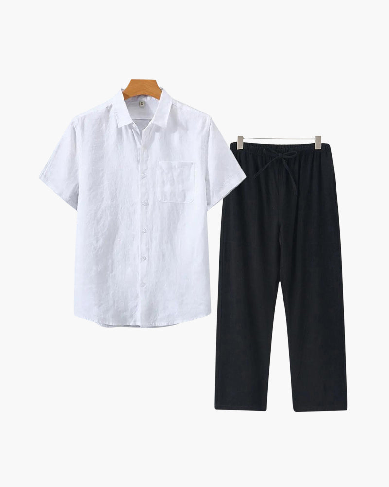 Ensemble en lin (manches courtes)