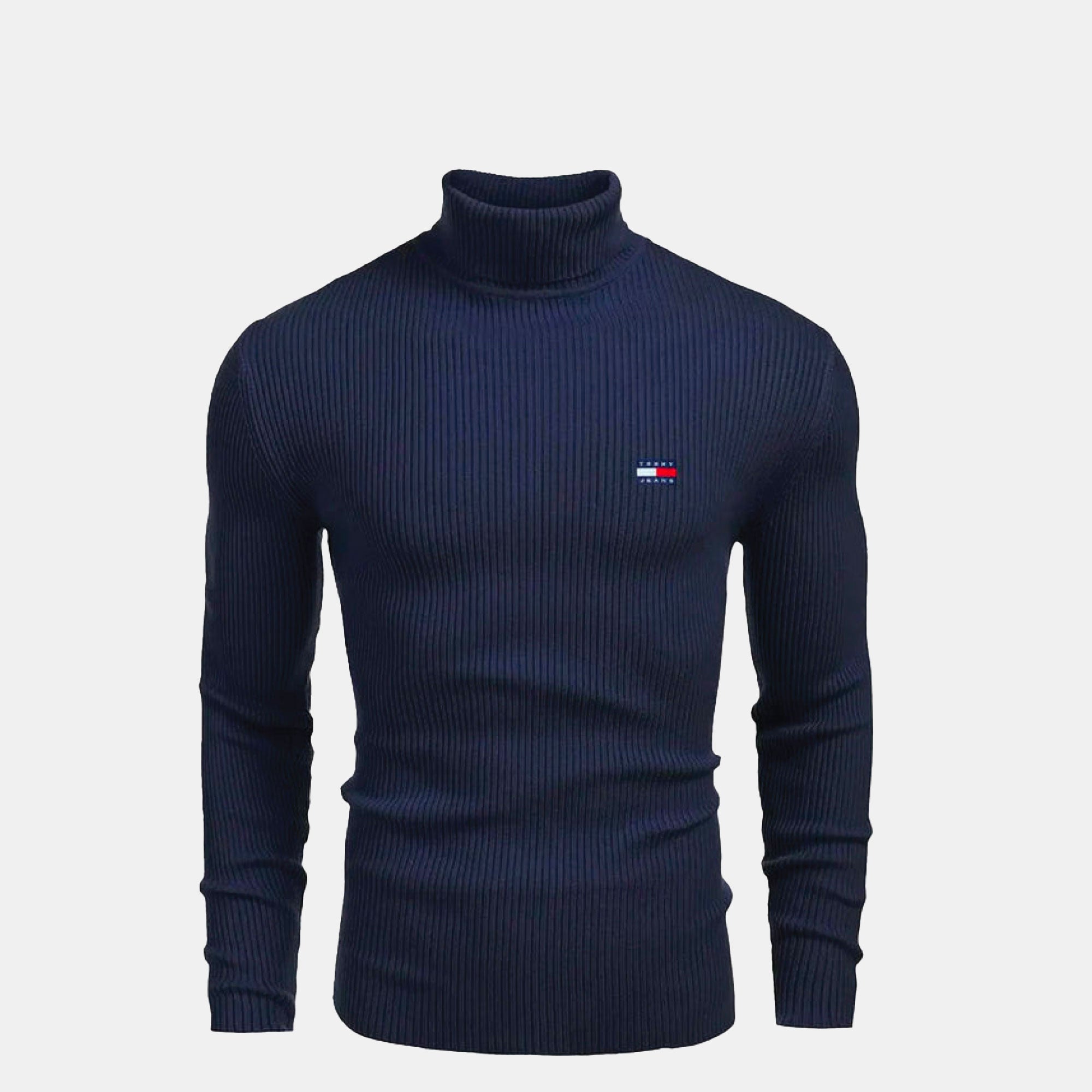 Pull en laine à col roulé et torsades TH