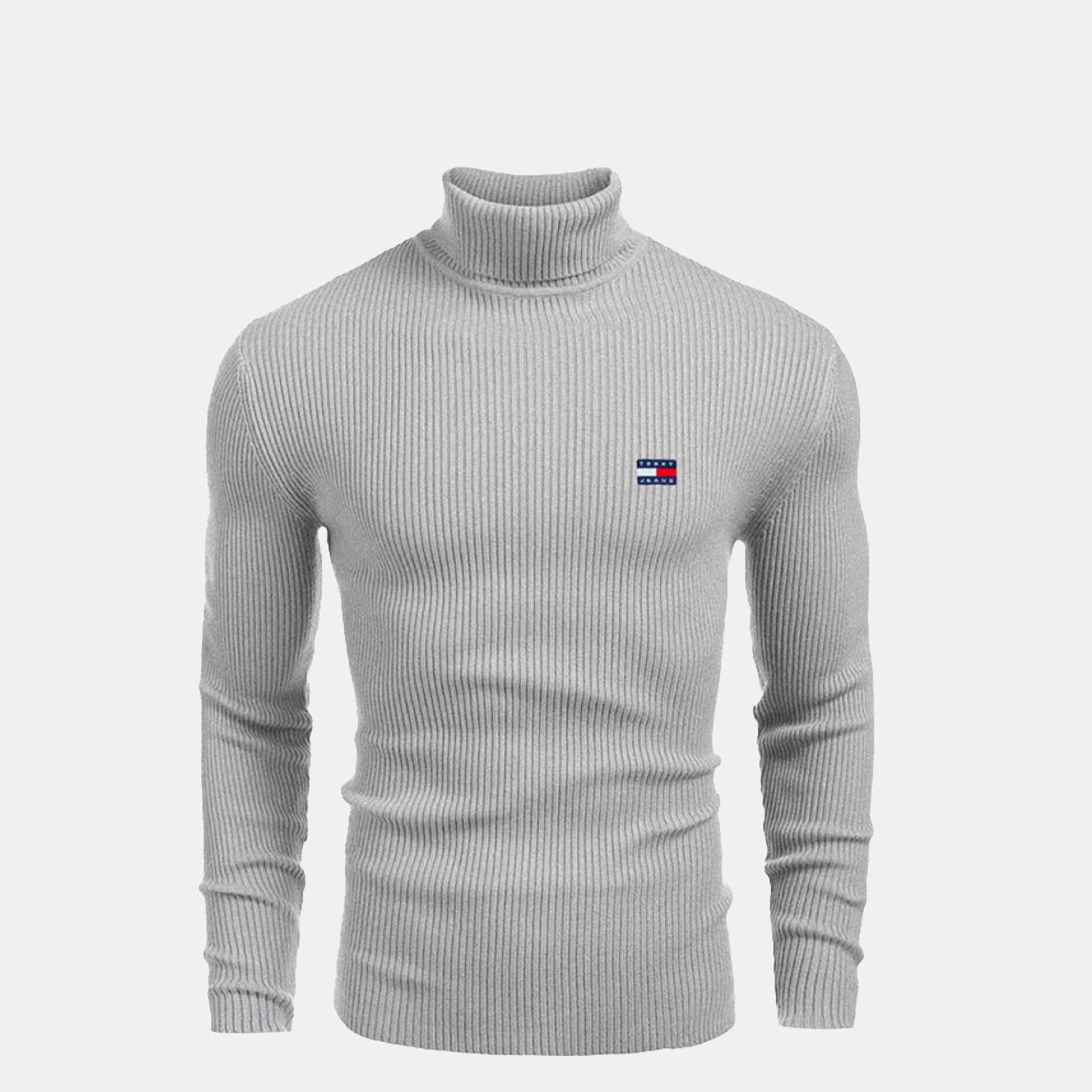Pull en laine à col roulé et torsades TH