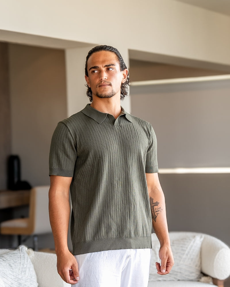 Polo côtelé de qualité supérieure