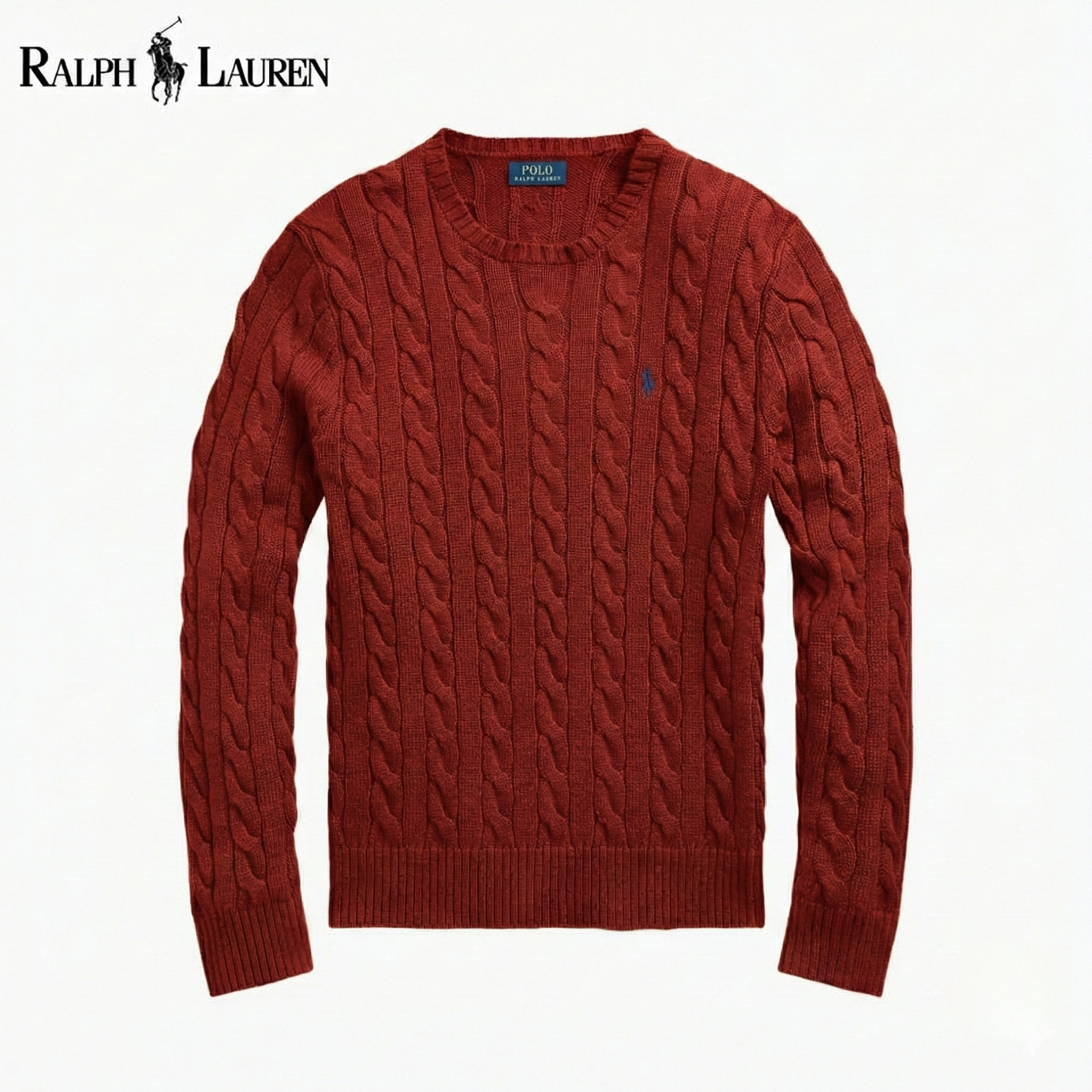 Pull en coton à torsades RL