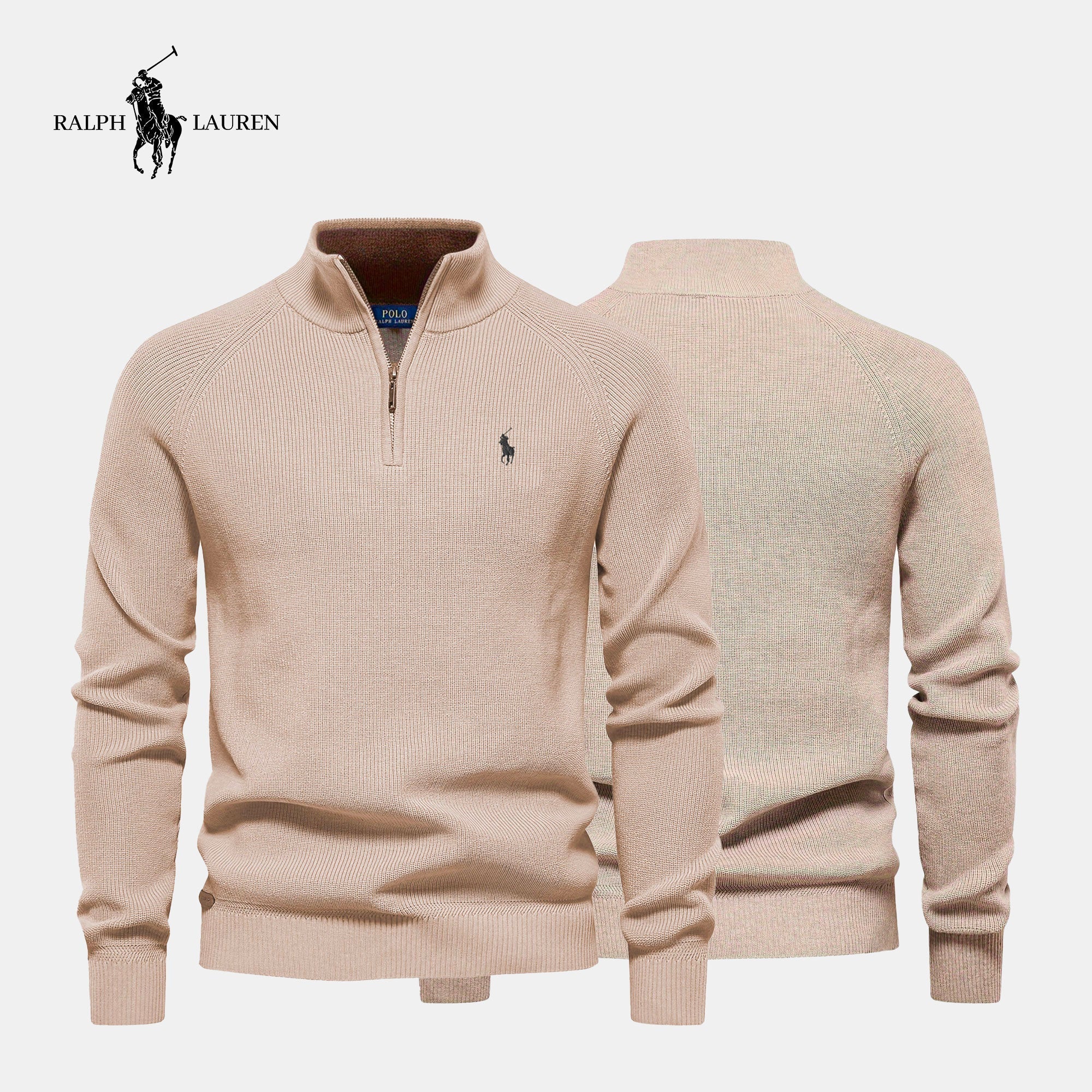 Pull à col zippé R&L + Montre offerte