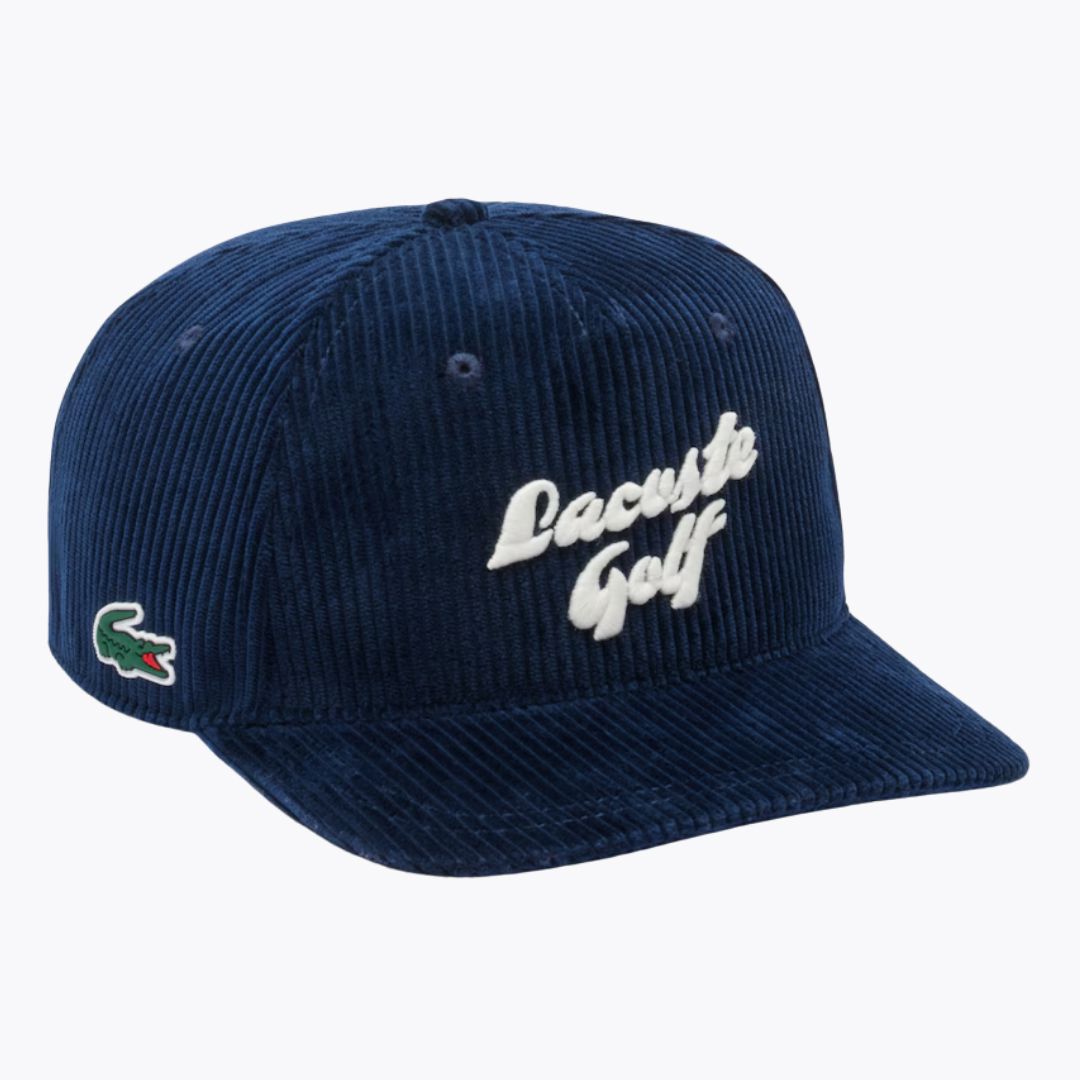 Casquette de golf en velours côtelé brodée LC