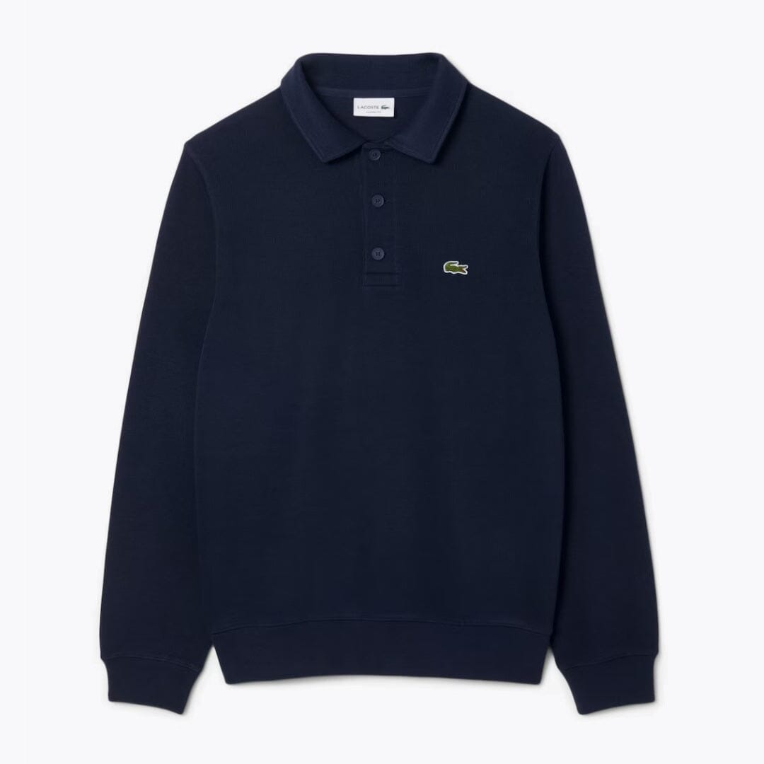 Sweat-shirt à col polo en coton côtelé LC