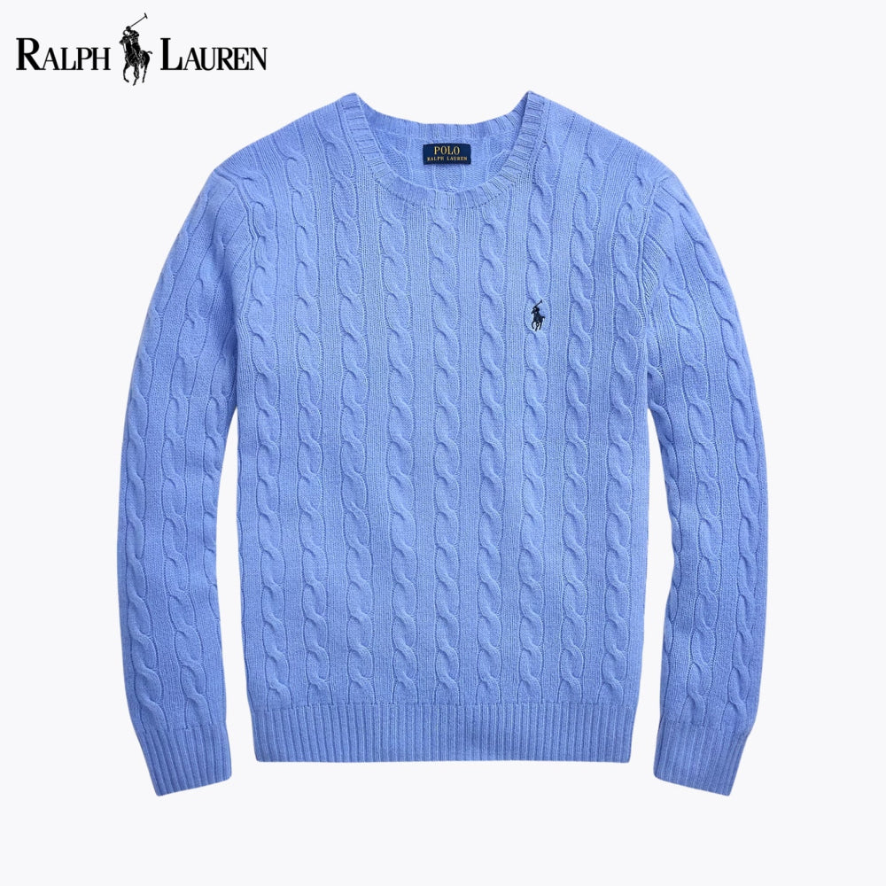 Pull en laine et cachemire à torsades RL