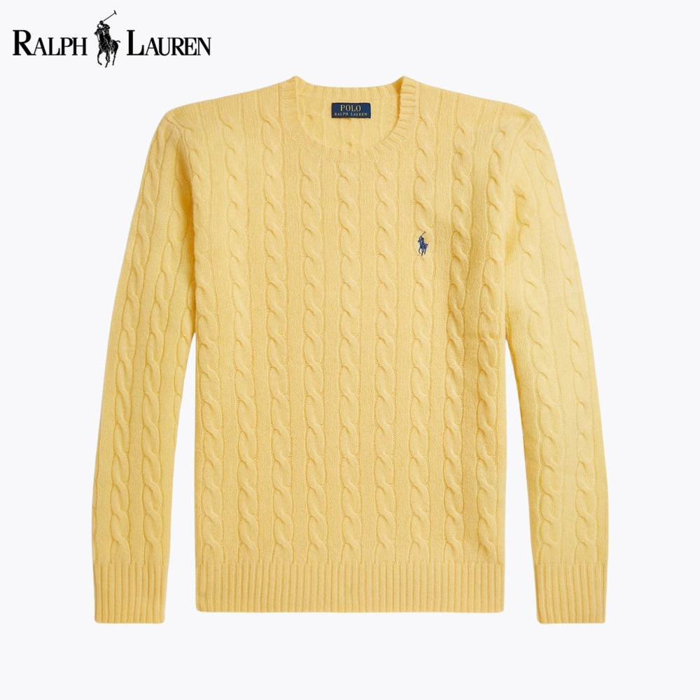 Pull en laine et cachemire à torsades RL