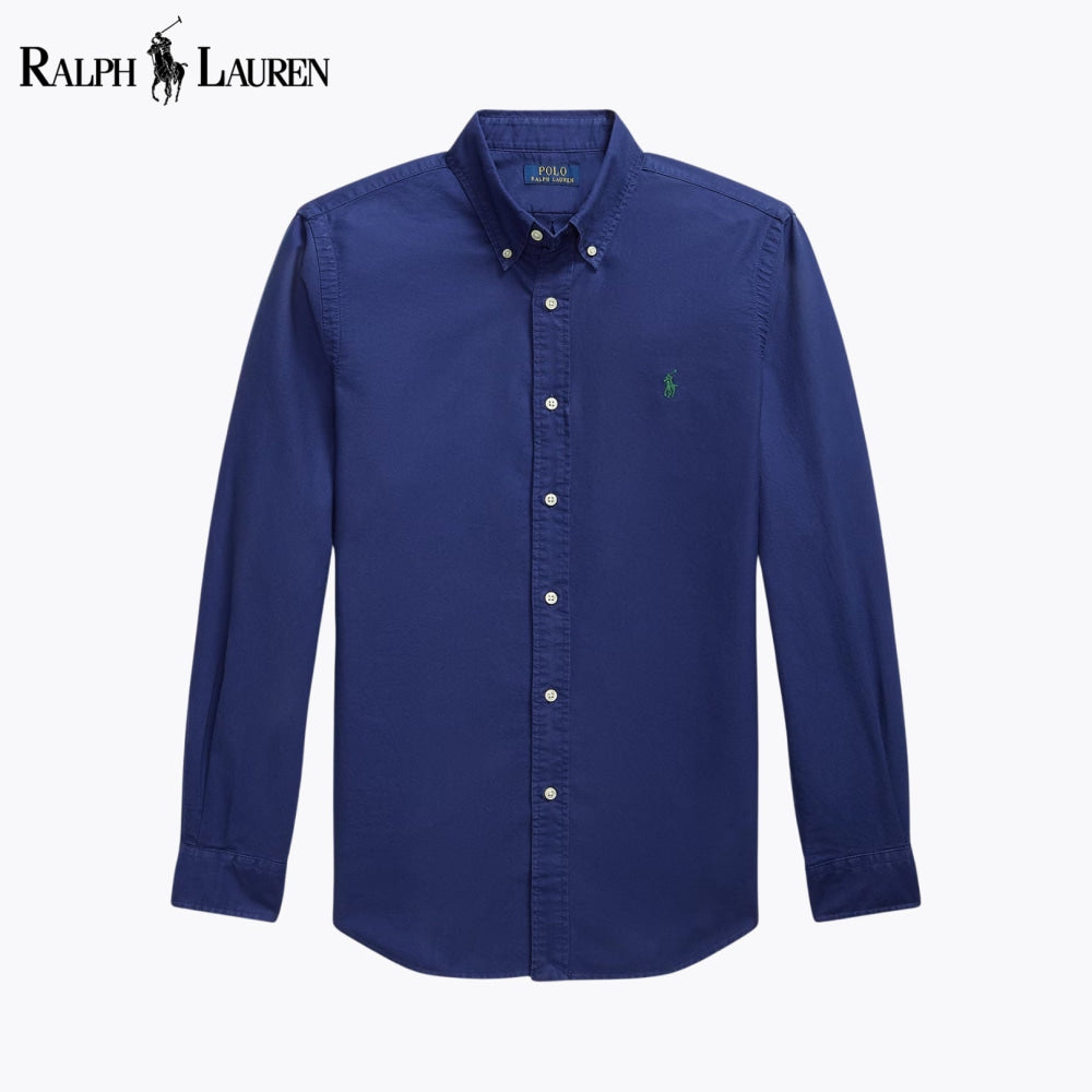 Chemise Oxford teinte en pièce RL coupe slim