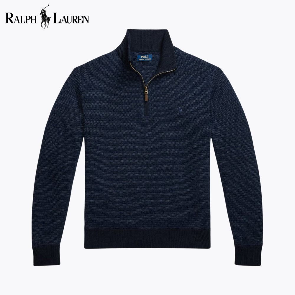 Pull RL en laine lavable à quart de zip