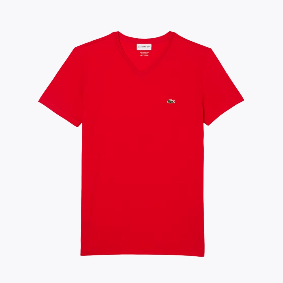 T-shirt léger en coton Pima à col en V LC